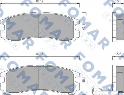 FOMAR Friction FO 479481 - Brake Pad Set, disc brake autospares.lv