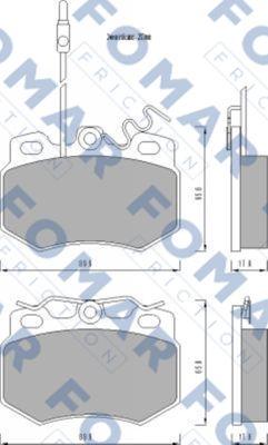 FOMAR Friction FO 474481 - Brake Pad Set, disc brake autospares.lv