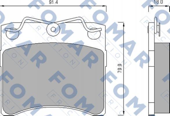 FOMAR Friction FO 476381 - Brake Pad Set, disc brake autospares.lv