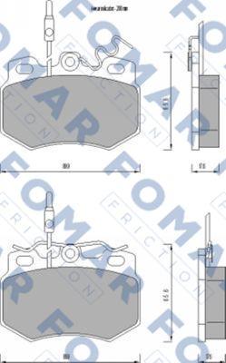 FOMAR Friction FO 470281 - Brake Pad Set, disc brake autospares.lv