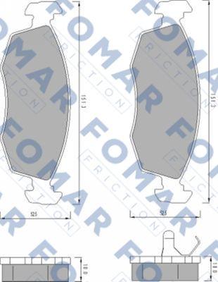 FOMAR Friction FO 478981 - Brake Pad Set, disc brake autospares.lv