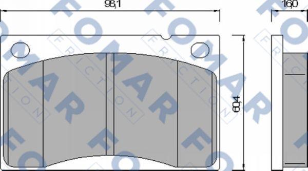 FOMAR Friction FO 478487 - Brake Pad Set, disc brake autospares.lv