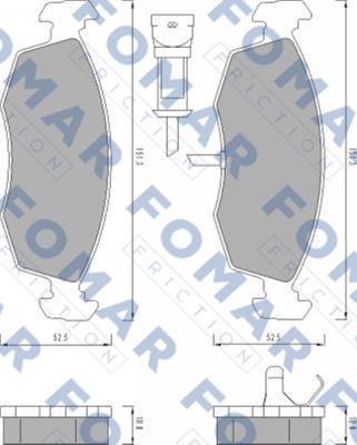 FOMAR Friction FO 478581 - Brake Pad Set, disc brake autospares.lv