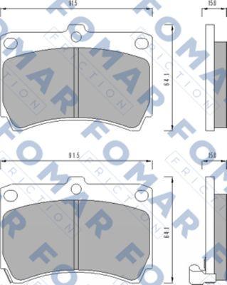 FOMAR Friction FO 477481 - Brake Pad Set, disc brake autospares.lv