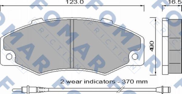 FOMAR Friction FO 546881 - Brake Pad Set, disc brake autospares.lv