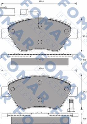 FOMAR Friction FO 694081 - Brake Pad Set, disc brake autospares.lv