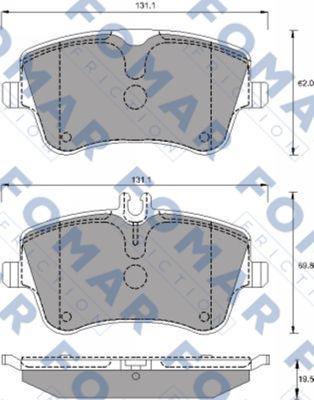 FOMAR Friction FO 690581 - Brake Pad Set, disc brake autospares.lv