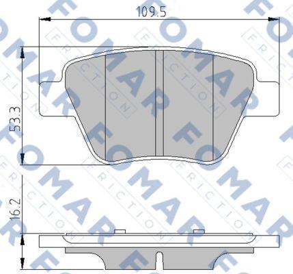 FOMAR Friction FO 691581 - Brake Pad Set, disc brake autospares.lv