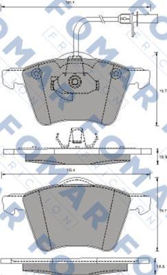 FOMAR Friction FO 691281 - Brake Pad Set, disc brake autospares.lv