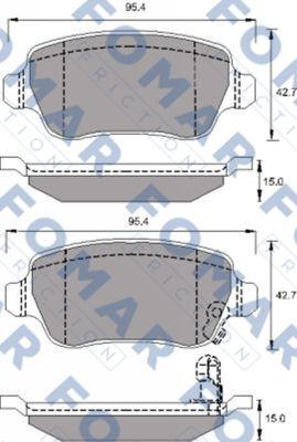 FOMAR Friction FO 691781 - Brake Pad Set, disc brake autospares.lv