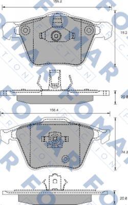 FOMAR Friction FO 698081 - Brake Pad Set, disc brake autospares.lv