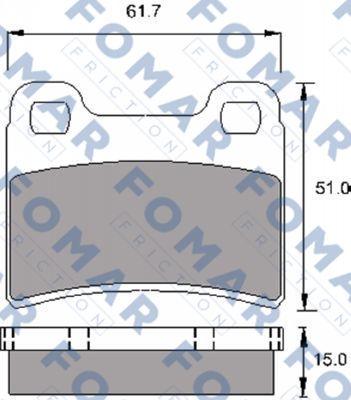 FOMAR Friction FO 692481 - Brake Pad Set, disc brake autospares.lv