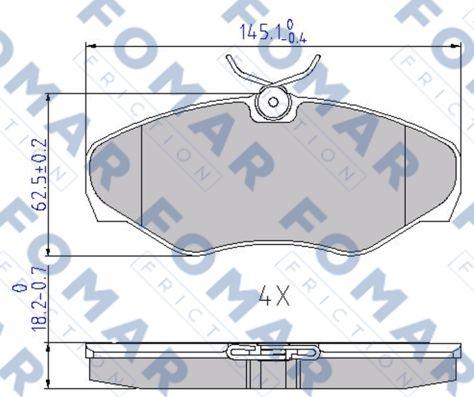 FOMAR Friction FO 692681 - Brake Pad Set, disc brake autospares.lv