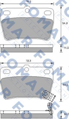 FOMAR Friction FO 697081 - Brake Pad Set, disc brake autospares.lv