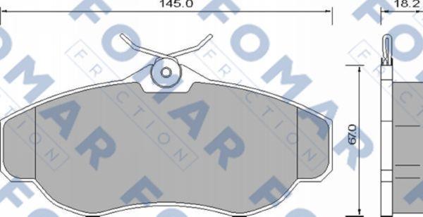 FOMAR Friction FO 646981 - Brake Pad Set, disc brake autospares.lv