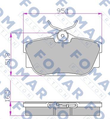 FOMAR Friction FO 646881 - Brake Pad Set, disc brake autospares.lv