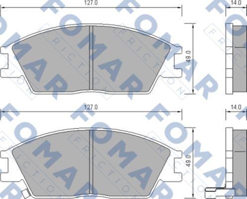 FOMAR Friction FO 648581 - Brake Pad Set, disc brake autospares.lv