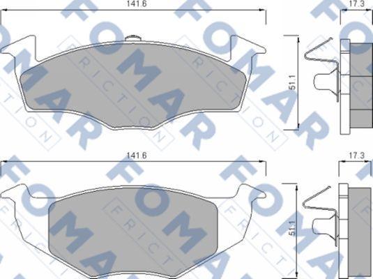 FOMAR Friction FO 643081 - Brake Pad Set, disc brake autospares.lv