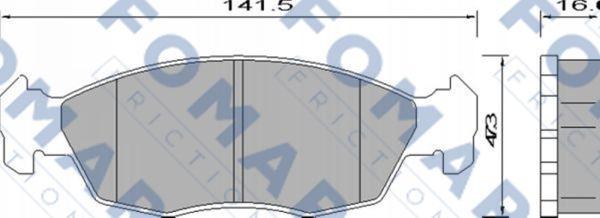 FOMAR Friction FO 642181 - Brake Pad Set, disc brake autospares.lv