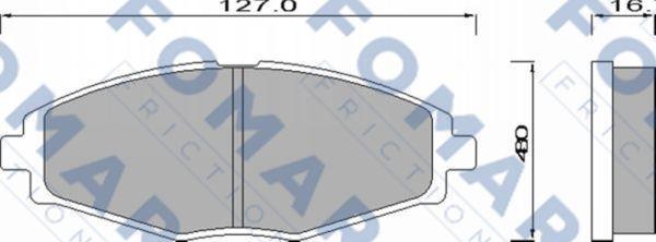 FOMAR Friction FO 642281 - Brake Pad Set, disc brake autospares.lv