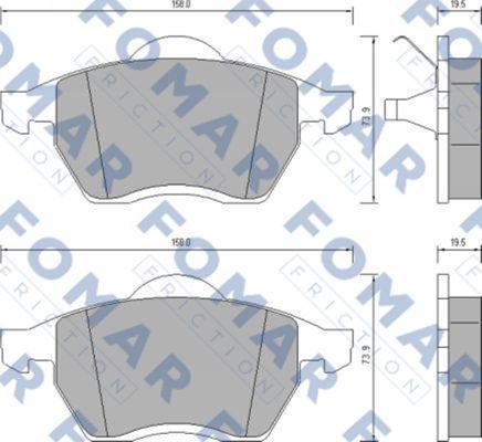 FOMAR Friction FO 647981 - Brake Pad Set, disc brake autospares.lv