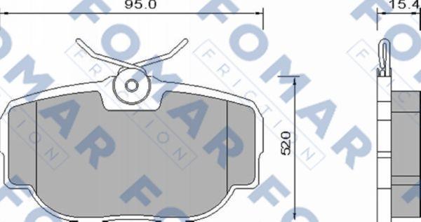 FOMAR Friction FO 647181 - Brake Pad Set, disc brake autospares.lv