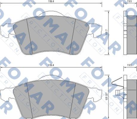 FOMAR Friction FO 647781 - Brake Pad Set, disc brake autospares.lv