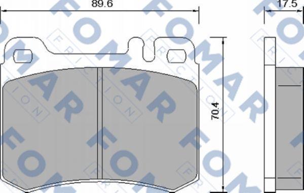 FOMAR Friction FO 659681 - Brake Pad Set, disc brake autospares.lv