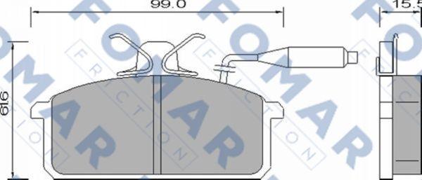 FOMAR Friction FO 654781 - Brake Pad Set, disc brake autospares.lv