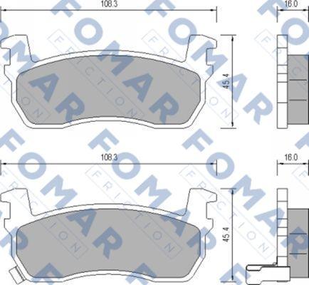 FOMAR Friction FO 656081 - Brake Pad Set, disc brake autospares.lv