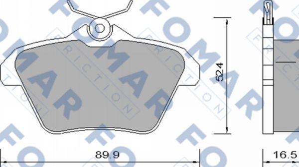 FOMAR Friction FO 650081 - Brake Pad Set, disc brake autospares.lv