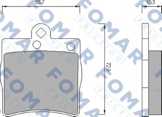 FOMAR Friction FO 653581 - Brake Pad Set, disc brake autospares.lv