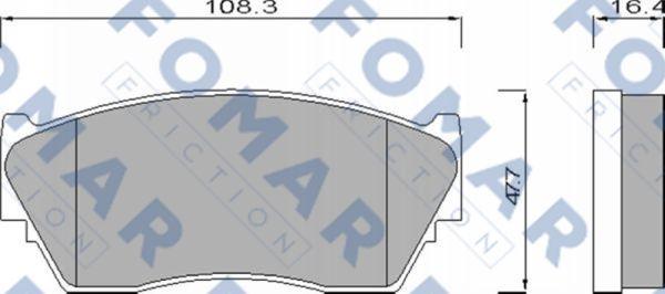 FOMAR Friction FO 669281 - Brake Pad Set, disc brake autospares.lv