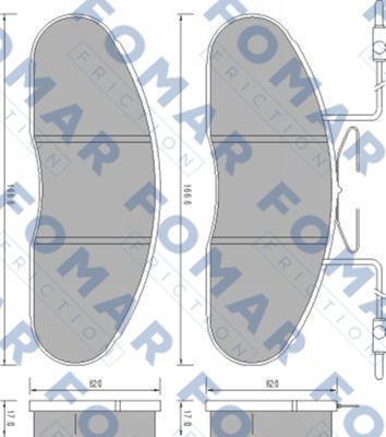 FOMAR Friction FO 664281 - Brake Pad Set, disc brake autospares.lv