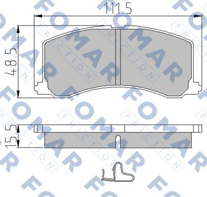 FOMAR Friction FO 665381 - Brake Pad Set, disc brake autospares.lv