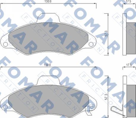 FOMAR Friction FO 666981 - Brake Pad Set, disc brake autospares.lv