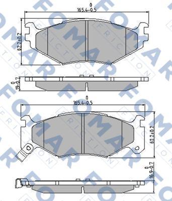 FOMAR Friction FO 660781 - Brake Pad Set, disc brake autospares.lv