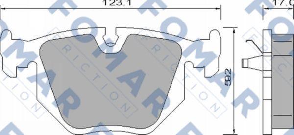 FOMAR Friction FO 661481 - Brake Pad Set, disc brake autospares.lv