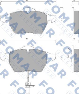 FOMAR Friction FO 668681 - Brake Pad Set, disc brake autospares.lv