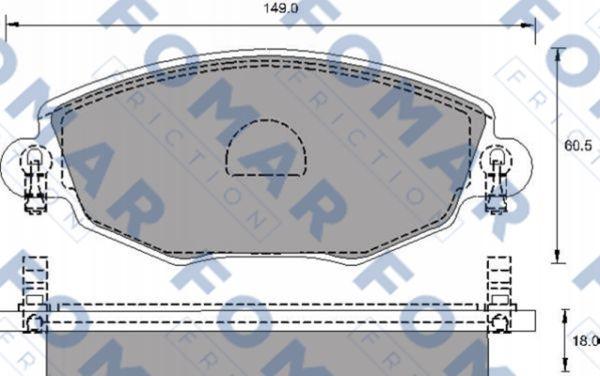 FOMAR Friction FO 684581 - Brake Pad Set, disc brake autospares.lv