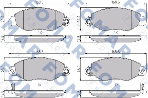 FOMAR Friction FO 684781 - Brake Pad Set, disc brake autospares.lv