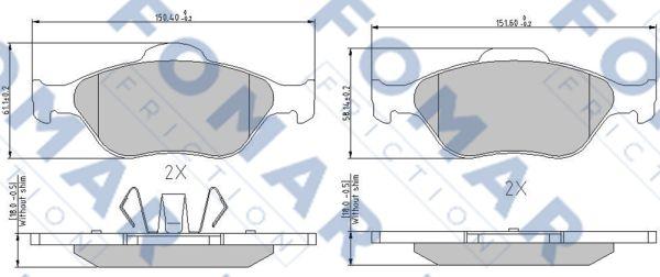 FOMAR Friction FO 685181 - Brake Pad Set, disc brake autospares.lv