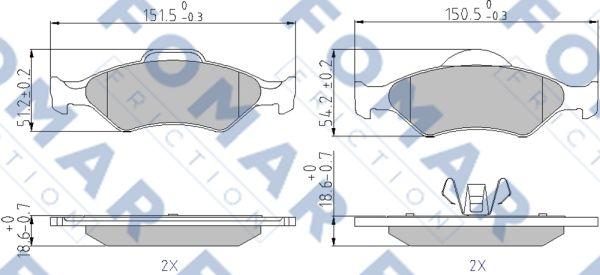 FOMAR Friction FO 685381 - Brake Pad Set, disc brake autospares.lv