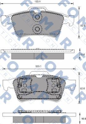 FOMAR Friction FO 686781 - Brake Pad Set, disc brake autospares.lv