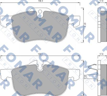 FOMAR Friction FO 680381 - Brake Pad Set, disc brake autospares.lv