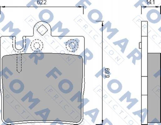 FOMAR Friction FO 680281 - Brake Pad Set, disc brake autospares.lv