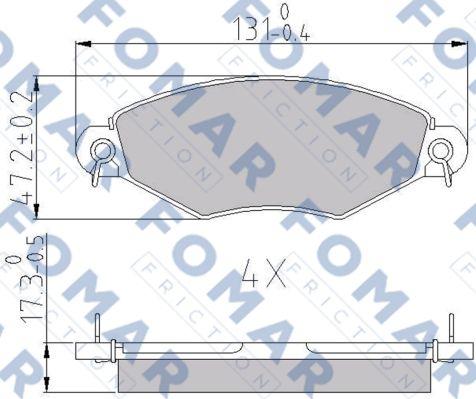 FOMAR Friction FO 688181 - Brake Pad Set, disc brake autospares.lv