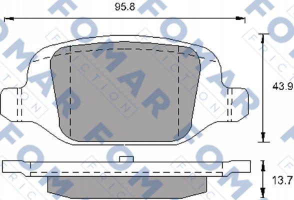 FOMAR Friction FO 688881 - Brake Pad Set, disc brake autospares.lv