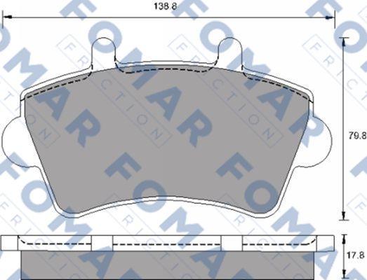 FOMAR Friction FO 683681 - Brake Pad Set, disc brake autospares.lv