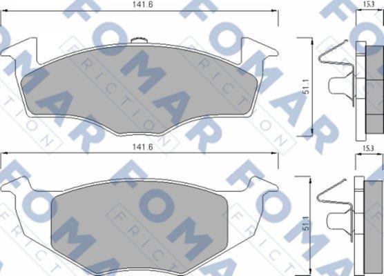 FOMAR Friction FO 682581 - Brake Pad Set, disc brake autospares.lv